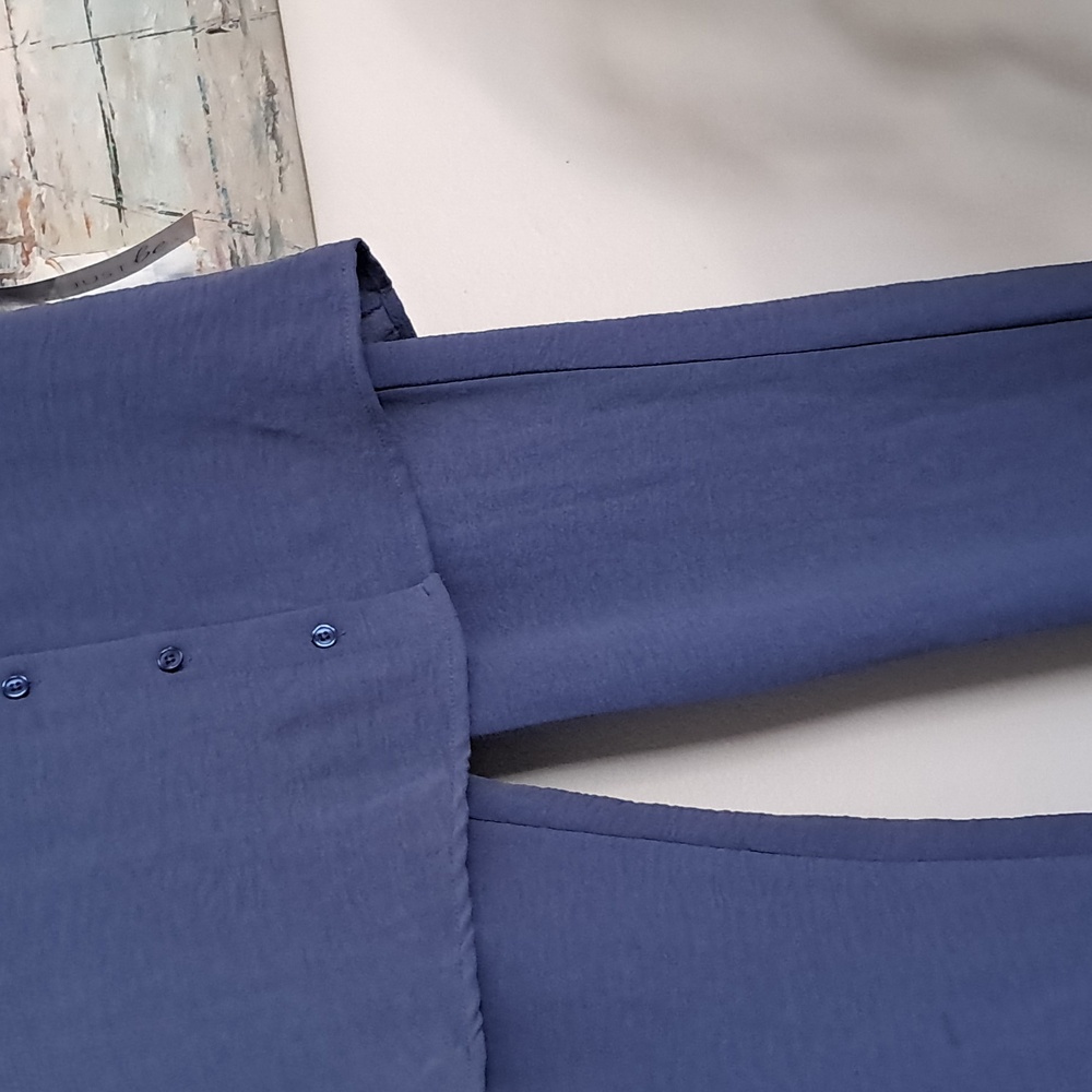 Two-piece Button Down Lavender Pants Set - Picture 4 of 9